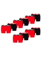 Produktbild: PUMA Boxer Boxershorts Men Herren Everyday Unterhose Unterwäsche 10er Pack, Farbe:Black/Red, Bekleidungsgröße:XL