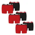 Produktbild: PUMA Herren Boxer Boxershorts Shorts Unterhosen Comfort Stretch 6er Pack, Wäschegröße:XL, Artikel:-011 red/Black