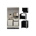 Produktbild: Vicco Badmöbel-Set Badezimmer-Möbel Bad-Schrank Edge Schwarz Weiß modern Badezimmerschrank Waschbeckenunterschrank Spiegelschrank Badezimmerkommode