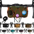 Produktbild: ULAC Große Lenkertasche Fahrrad mit Schultergurt wasserdichte Fahrradtasche Nylon 3,8L 24x14x14 cm MTB E-Bike Zubehör Gepäckträger Werkzeugtasche Handyhalter