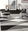 Produktbild: the carpet Pearl – Moderner Kurzflor Teppich, dichter Flor, geometrisches Muster, Konturenschnitt, Wohnzimmer & Schlafzimmer Teppich, Wellenmuster, Grau, 200 x 280 cm