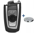 Produktbild: mt-key Auto Schlüssel Smartkey 3 Tasten Ersatz Gehäuse + passende CR2450 Knopfzelle, CR2450 (3 V), für BMW Funk Fernbedienung