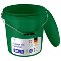 Produktbild: BenBow Eimer mit Deckel 30l grün 5X 30 Liter - lebensmittelecht, stabil, luftdicht, auslaufsicher, geruchsneutral - Aufbewahrungsbehälter aus Kunststoff mit Metalgriff - leer - das Haus