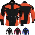 Produktbild: Herren Motorradjacke aus Textil mit 4CE-Protektoren & 8 Taschen Protektorenjacke, Größe:60/4XL, Farbe:Orange