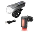 Produktbild: FISCHER – TWIN Fahrradlicht Set, Akku LED 30/15 Lux, USB, StVZO, IP44, 360°