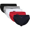 Produktbild: TOM TAILOR Herren Slip, 5er Pack - Mini Slip, Basic, einfarbig Blau/Weiß/Rot XXL