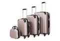 Produktbild: monzana Koffer Monzana, 4 Rollen, Baseline 4tlg Rose-Gold Beautycase M L XL Gelgriffe Zahlenschloss
