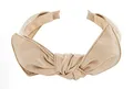 Produktbild: axy Haarreif mit Schleife 13 cm x 4,5 cm aus Glanz Stoff, Damen Haarband Vintage Hairband Stirnband Haarreifen HRS1B (Beige)