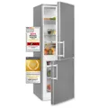 Produktbild: Exquisit Kühl-Gefrierkombination KGC233-60-HE-040D inoxlook | 173 l Nutzinhalt | Edelstahloptik