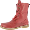 Produktbild: Andrea Conti Damen Stiefelette Leder Schnürboot 0348760, Größe:38 EU, Farbe:Rot - Weiß - 38