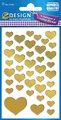 Produktbild: AVERY Zweckform 53282 Folien-Sticker gold Herzen 78 Aufkleber (Deko, Goldfolie,