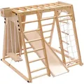 Produktbild: Home Deluxe - Klettergerüst Indoor Lio Inkl. Rutsche, Schaukel Und Kletterwand Komfortbett Polsterbett Boxspringbett Federkernbett