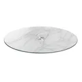 Produktbild: Leonardo Turn Tortenplatte, drehbarer Kuchen teller mit Fuß, Glasplatte für Gebäck, weisse Marmoroptik, Servier-Platte Ø 32,5 cm, Glas, 034925