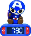 Produktbild: Wecker mit Nachtlicht Captain America in 3D