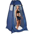 Produktbild: Pop Up Umkleidezelt, h x b x t: 190 x 120 x 120 cm, Wurfzelt, wasserabweisend, kleines Packmaß, uv 50+, blau - Relaxdays