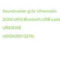 Produktbild: Soundmaster gr/br Uhrenradio 2x3W,UKW,Bluetooth,USB-Ladebuchse UR630WE (40054250