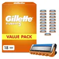 Produktbild: Gillette Fusion 5 Klingen Herren, 18 Original Rasierklingen, Orange - Für Nassrasierer mit Größerem Gleitstreifen für Ein Sanftes Gleiten Und für Eine Unglaublich Gründliche Und Komfortable Rasur