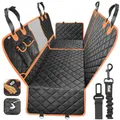 Produktbild: RAGI Hundedecke Auto Rückbank 4in1 - Wasserdicht Autoschondecke Hund Rücksitz - Teilbar Hundematte Auto mit Anschnallgurt - Kratzfeste & rutschfest Autodecke Hund Rücksitz für Alle Autos