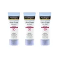 Produktbild: Neutrogena Ultra Sheer Dry-Touch-Wasser-beständiges und fettet nicht Sonnenschutlotion mit Breites Spektrum SPF 30, 3 fl. oz (Packung mit 3)