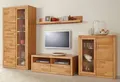 Produktbild: Home affaire Wohnwand Logo,Fronten Massivholz,Korpus Holzwekstoff,viel Stauraum, (Set, 4-St), Türen und Schubladen, bei TV Teil Kabeldurchführung,FSC