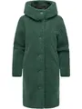 Produktbild: Ragwear Damen Teddymantel langer Wintermantel Plüschmantel mit Knopfleiste und Kapuze Joonie YOUMODO Pine Green Gr. L