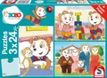 Produktbild: Schmidt Spiele 56414 Bobo Siebenschläfer, Freunde und Familie, 3x24 Teile Kinderpuzzle