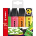 Produktbild: Stabilo Textmarker Boss Original, 4 Stück, Strichbreite 2 - 5mm, im Etui, farbig sortiert