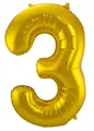 Produktbild: Folat 631839 - Folienballon Zahl 3 - gold - ca. 86 cm