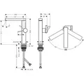 Produktbild: hansgrohe Tecturis E Fine Einhebel-Waschtischmischer 210, schwenkbar, Ausladung 157mm, mit Push-Open Ablaufgarnitur, CoolStart, EcoSmart+, 73060700