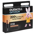 Produktbild: DURACELL 8 Batterien Optimum Mignon AA 1,5 V