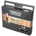 Produktbild: Duracell Optimum AA Mignon Alkaline-Batterien, 1.5V LR6 MX1500, 8er-Pack LR06 5000394137684