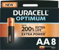 Produktbild: DURA OPT AA8 - Duracell Optimum, Alkaline Batterie, AA (Mignon), 8er-Pack