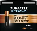 Produktbild: Duracell MN1500 Optimum AA 8er Blister Batterie