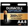 Produktbild: 8er Multipack Duracell Optimum Mignon (AA)-Batterie Alkali-Mangan 1.5 V 8 St.