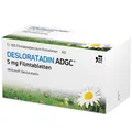 Produktbild: Desloratadin-ADGC 5 mg schnelle Wirkung gegen Allergien ohne schläfrig zu machen