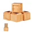 Produktbild: Relaxdays Möbelerhöher 4er Set, Erhöhung um 8,5 cm, für Tische, Stühle und andere Möbel, HxBxT 10x11,5x11,5 cm, Natur