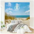Produktbild: Bilderdepot24 Fototapete Strand & Meer Strand Nordsee Natur Landschaft Maritim Meerblick, Glatt, Matt, (Vliestapete inkl. Kleister oder selbstklebend), Wohnzimmer Schlafzimmer Küche Flur Motivtapete Vliestapete Wandtapete beige 1.92 m x 1.92 m