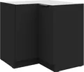 Produktbild: Küchen Eckunterschrank 90x90 cm SIENA Schwarz Küche Küchenzeile Küchenblock