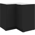 Produktbild: Küchen Eckunterschrank 90x90 cm SIENA Schwarz Küche Küchenzeile Küchenblock - Schwarz