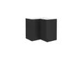 Produktbild: Küchen Eckunterschrank 90x90 cm SIENA Schwarz Küche Küchenzeile Küchenblock