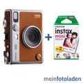 Produktbild: Fuji Instax Mini EVO braun hybride Sofortbildkamera Set mit 2 Filme je 10 Fotos