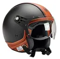 Produktbild: BNO 0P01-PL26 Jethelm Matt + Kunstleder , Motorradhelm, Schutzhelm Helm in der Größe S