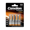 Produktbild: Camelion 17027406 - Ni-MH Rechargable Batterien AA / HR6, 4 Stück, Kapazität 2700 mAh, wiederaufladbar, leistungsstarke Einwegbatterien für elektronische Geräte zur optimalen Energieversorgung
