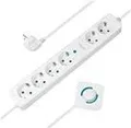 Produktbild: LogiLink - Steckdosenleiste - Wechselstrom 230 V - 3500 Watt - Ausgangsanschlüsse: 6 (6 x Leistungs-CEE 7/3) - 1.5 m Schnur - Deutschland - weiß