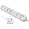 Produktbild: LogiLink Steckdosenleiste mit 1,5m Kabel, 6-fach in weiß mit Fußschalter