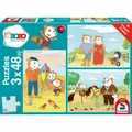 Produktbild: Schmidt Spiele Bobo Siebenschläfer Auf ins Abenteuer Kinder Puzzle 3 x 48 Teile