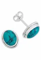 Produktbild: Ohrstecker 925 Silber Türkis Edelstein Ohrringe echt Silber Damen Sterling Silber Stecker Geschenk(MOS-047-15)