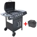 Produktbild: Gasgrill 4+1 Brenner Schwarz