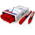 Produktbild: Edding 370 Permanent-Marker Stift – 1mm Kugelspitze – Rot – Packung 10