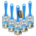 Produktbild: MR.SIGA Extra Sticky Lint Roller,Fusselrolle Fusselentferner Tierhaar-Fusselroller mit einfachen Aufreißblättern, 450 Blatt insgesamt, 5er-Pack, Blau
